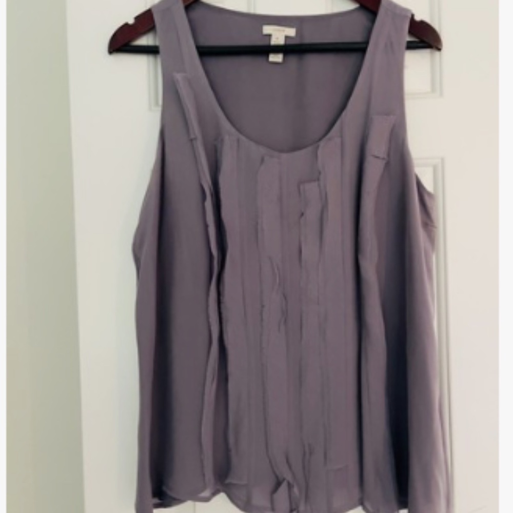 J Crew Silk Ruffle Sleeveless Tank Blouse 14